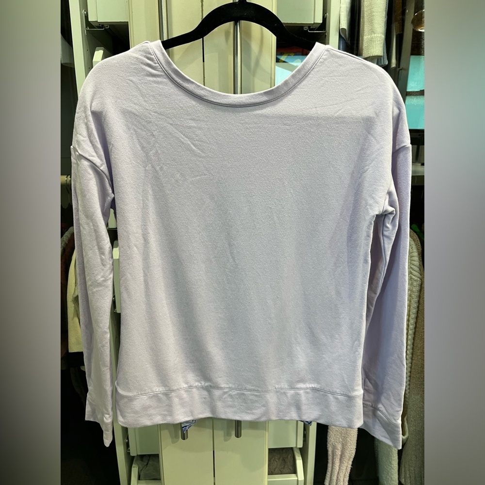 LILLY PULITZER Dillon Pullover Sweatshirt in Lilac Verbana XXS Style# 004508 - Picture 7 of 12